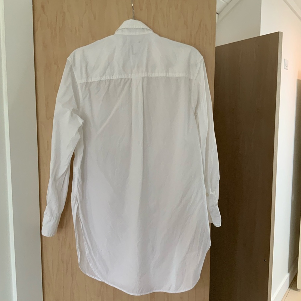 Gap Tunic White Button Down Size Xs - image 3